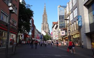 beautiful street with people