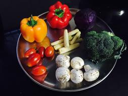 fresh ripe colored vegetables