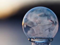 winter glass globe