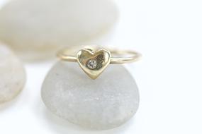 gold heart ring