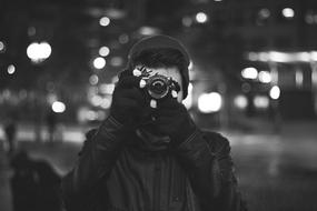 Man Photographer street black and white