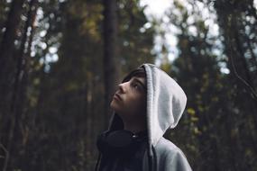 Man Model in forest
