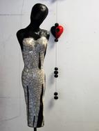 mannequin dress silver