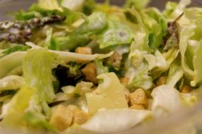 fresh vegetables in a salad