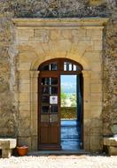 stone building door