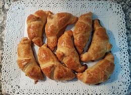 Strawberry croissants on the table