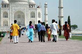 people go to Taj Mahal, India