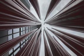 architecture of tall buildings bottom view