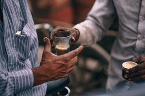 drinks in Men Hand