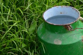 green milk bucket