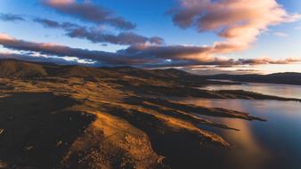 mountain scenery at sunset