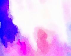 watercolor paint pink blue white