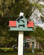 birdhouses in the garden