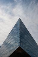the triangular building
