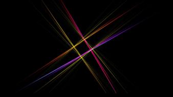 colorful rays on black as background