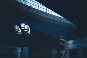street lamp near Modern Building