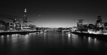 panoramic view of urban architecture along the water