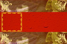 background card letter spring red