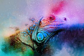 lizard reptile art abstract animal