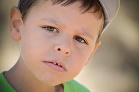 Portrait of serious Child boy