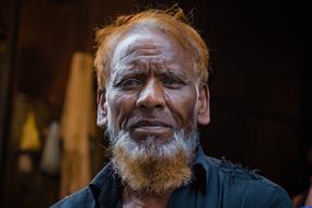 Man Portrait Colorful hair