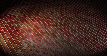 Close-up of the topping structure with the red bricks, in light and shadow, clipart