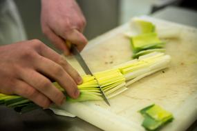 slicing of fresh vegetables