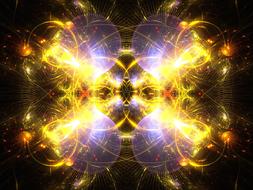 Colorful abstract pattern with magical fire