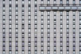 rectangular windows on grey contemporary facade