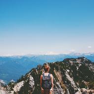 Mountains Peaks girl