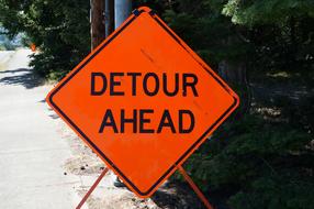Detour Sign Road