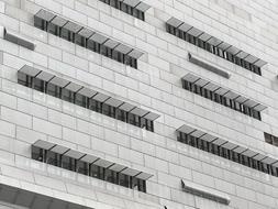 architecture with white-gray facade