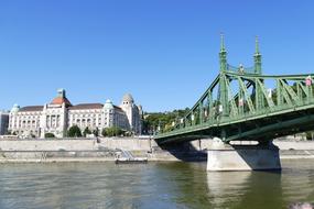 bridge over the Danube river in Budapest, Hungary