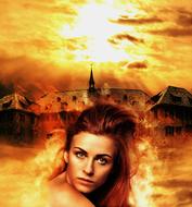 Cover Book girl at sunset