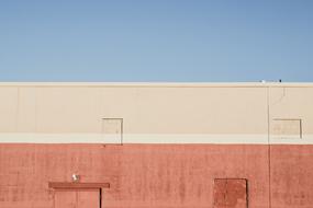 two-tone facade of an old building