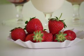 Strawberries Fruit Healthy plate