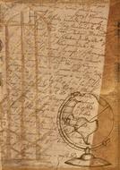 globe background vintage text