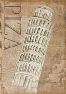 piza tower as a background