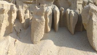 sand stones at the beach