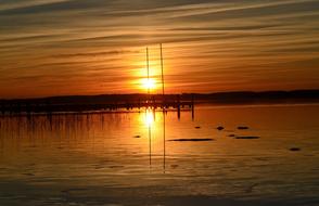 Lake in Sunset time