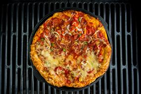 baked delicious pizza