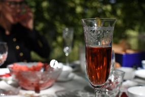 red drink at the party