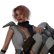 portrait woman uniform future