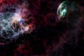 background sky galaxy planet