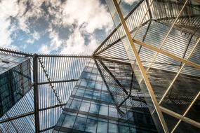 modern architectural structures against the sky