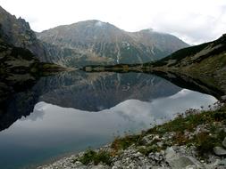 lake in the mountains landscape