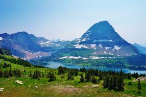 high mountain near the river