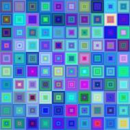 geometric pattern, blue squares