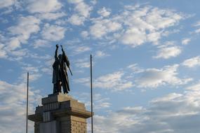 Statue Brno and Sky