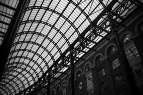 glass roof in a building in england